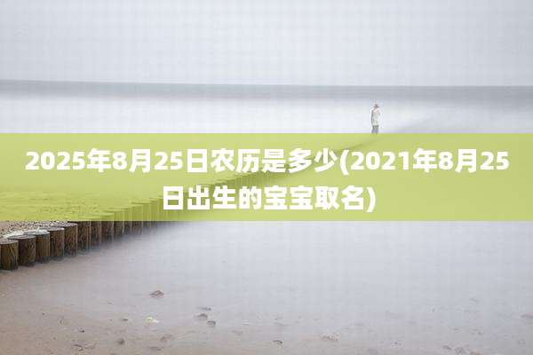 2025年8月25日农历是多少(2021年8月25日出生的宝宝取名)