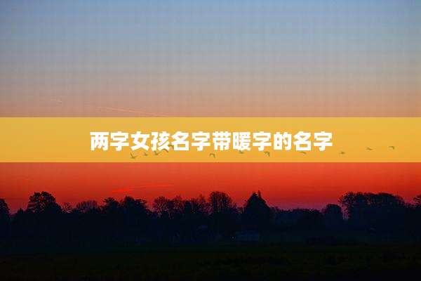 两字女孩名字带暖字的名字