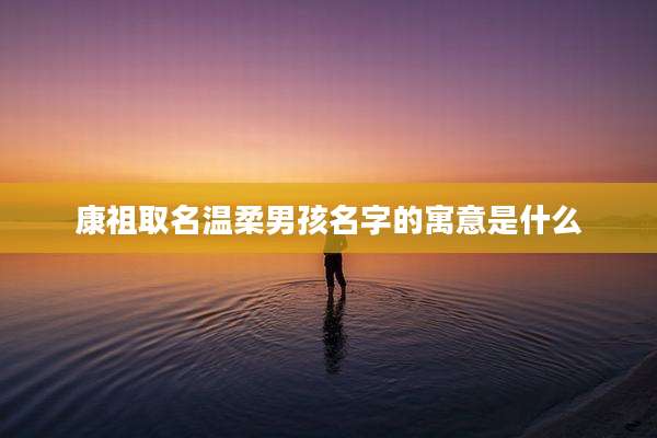康祖取名温柔男孩名字的寓意是什么