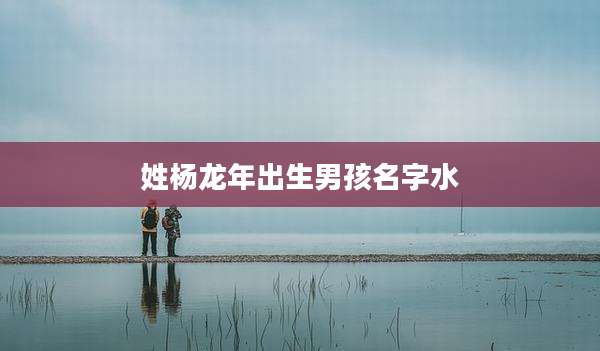 姓杨龙年出生男孩名字水