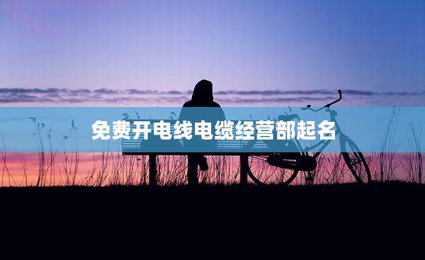 免费开电线电缆经营部起名