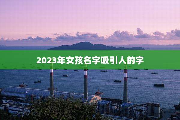 2023年女孩名字吸引人的字
