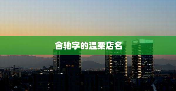 含驰字的温柔店名