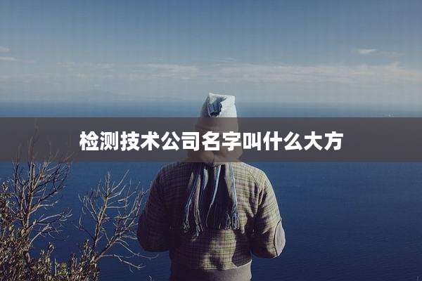 检测技术公司名字叫什么大方