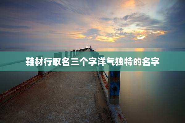 鞋材行取名三个字洋气独特的名字