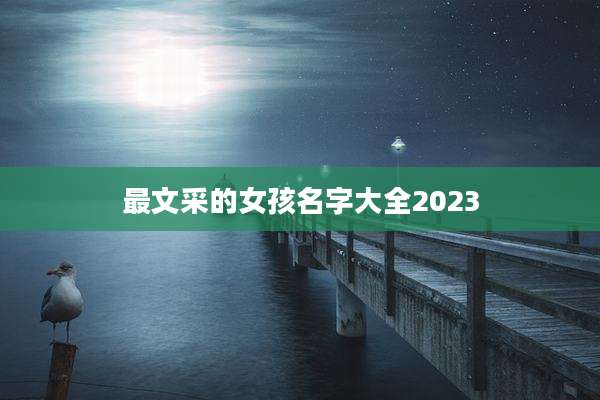 最文采的女孩名字大全2023