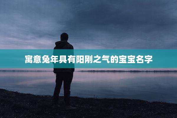 寓意兔年具有阳刚之气的宝宝名字