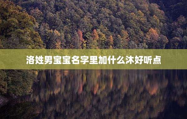 洛姓男宝宝名字里加什么沐好听点