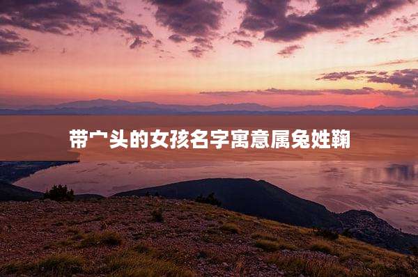 带宀头的女孩名字寓意属兔姓鞠
