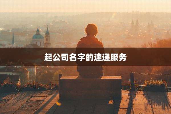 起公司名字的速递服务