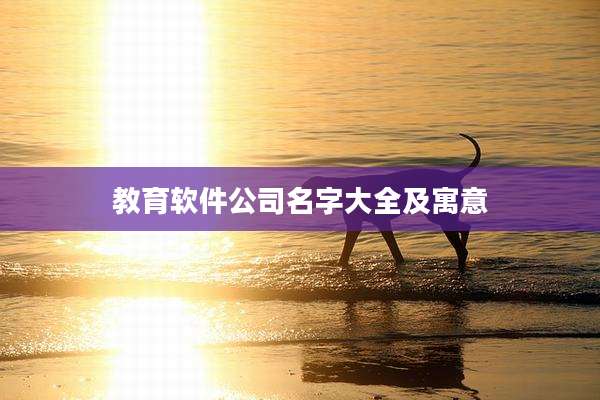 教育软件公司名字大全及寓意