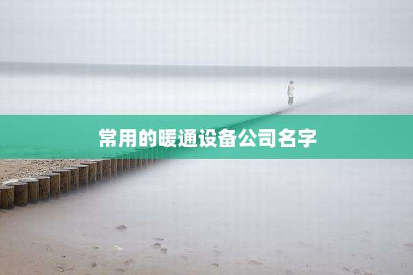 常用的暖通设备公司名字