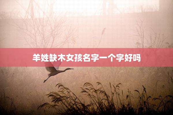 羊姓缺木女孩名字一个字好吗