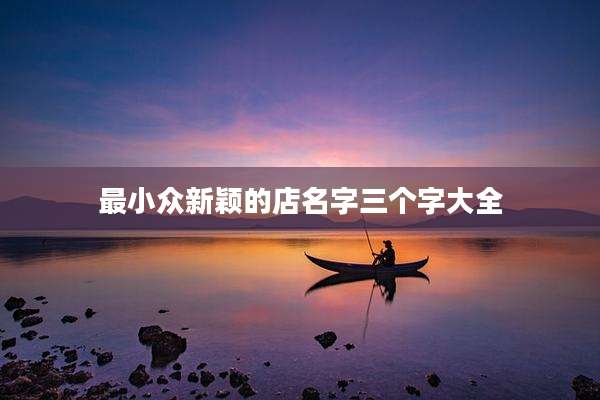 最小众新颖的店名字三个字大全