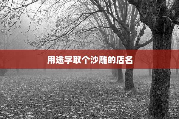 用途字取个沙雕的店名