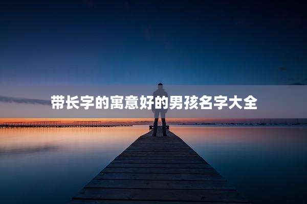 带长字的寓意好的男孩名字大全