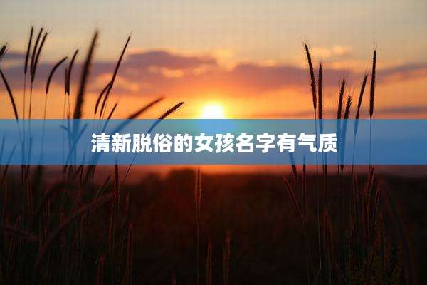 清新脱俗的女孩名字有气质