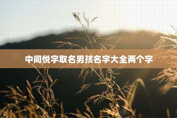 中间悦字取名男孩名字大全两个字