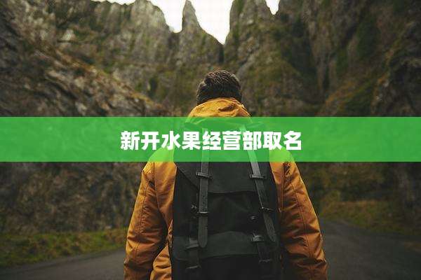 新开水果经营部取名