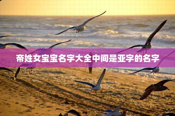 帝姓女宝宝名字大全中间是亚字的名字