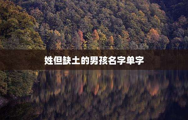 姓但缺土的男孩名字单字
