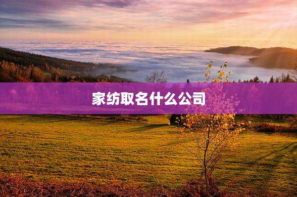 家纺取名什么公司