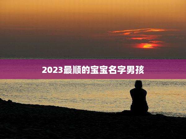 2023最顺的宝宝名字男孩