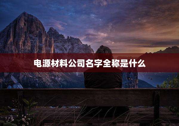 电源材料公司名字全称是什么