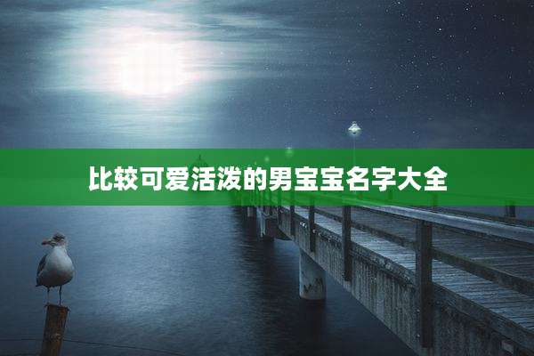 比较可爱活泼的男宝宝名字大全
