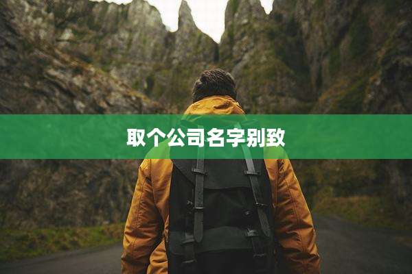 取个公司名字别致
