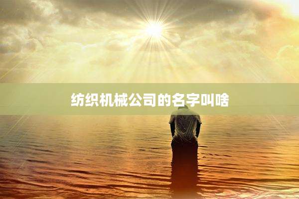 纺织机械公司的名字叫啥