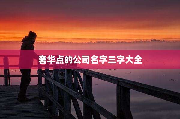 奢华点的公司名字三字大全