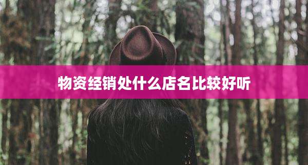 物资经销处什么店名比较好听