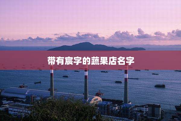 带有宸字的蔬果店名字