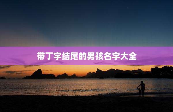 带丁字结尾的男孩名字大全