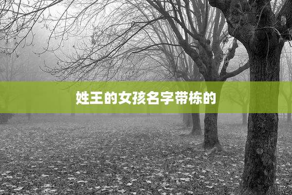姓王的女孩名字带栋的