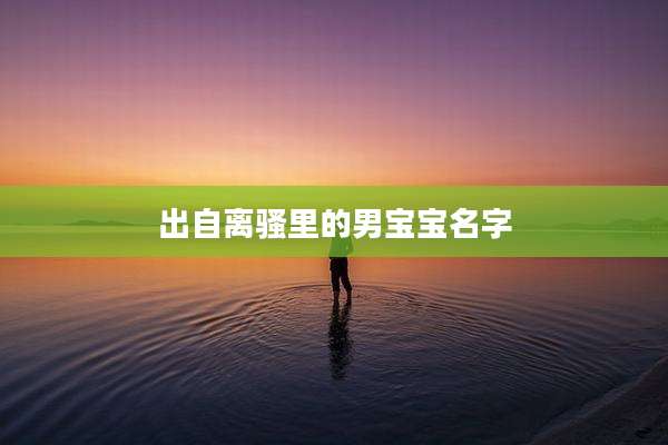 出自离骚里的男宝宝名字