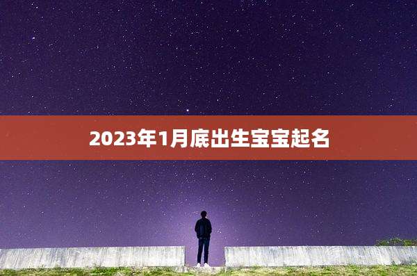 2023年1月底出生宝宝起名