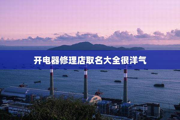 开电器修理店取名大全很洋气