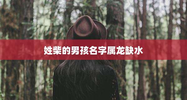 姓柴的男孩名字属龙缺水
