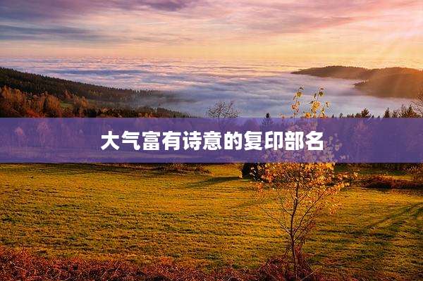 大气富有诗意的复印部名