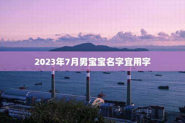 2023年7月男宝宝名字宜用字