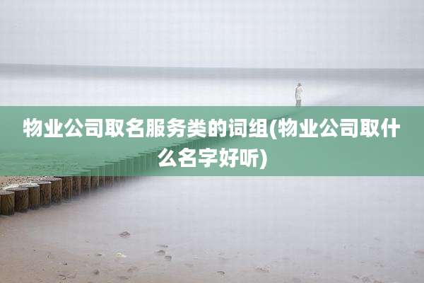 物业公司取名服务类的词组(物业公司取什么名字好听)