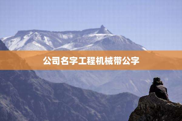 公司名字工程机械带公字