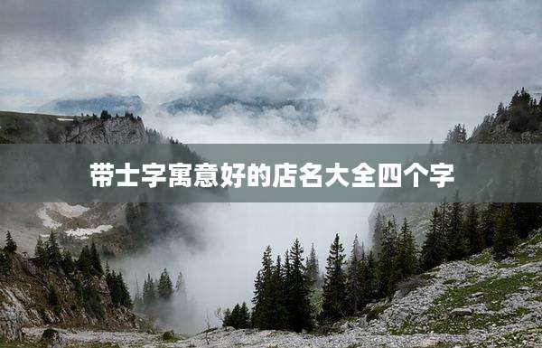带士字寓意好的店名大全四个字