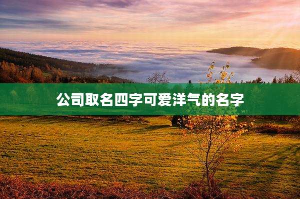 公司取名四字可爱洋气的名字