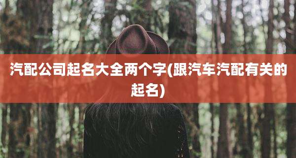 汽配公司起名大全两个字(跟汽车汽配有关的起名)