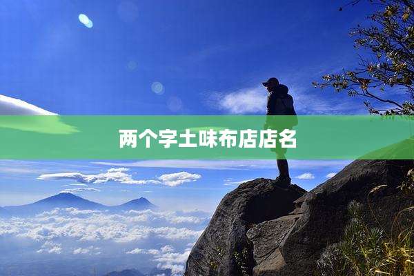 两个字土味布店店名