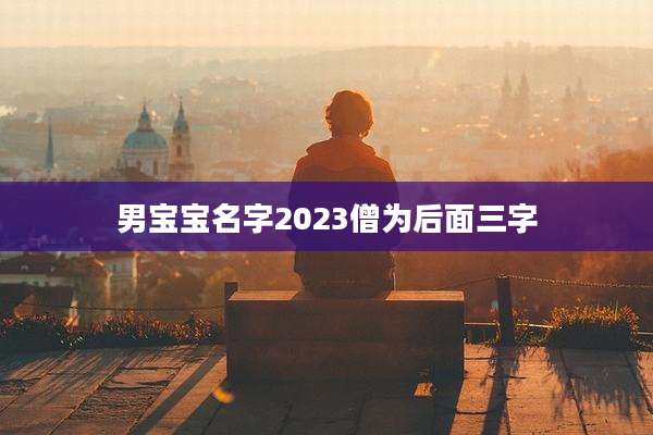 男宝宝名字2023僧为后面三字
