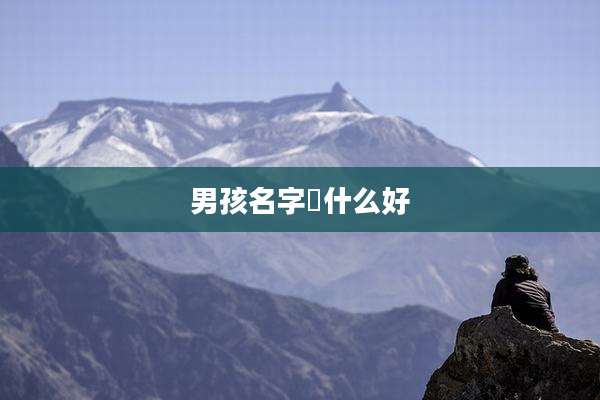 男孩名字渃什么好